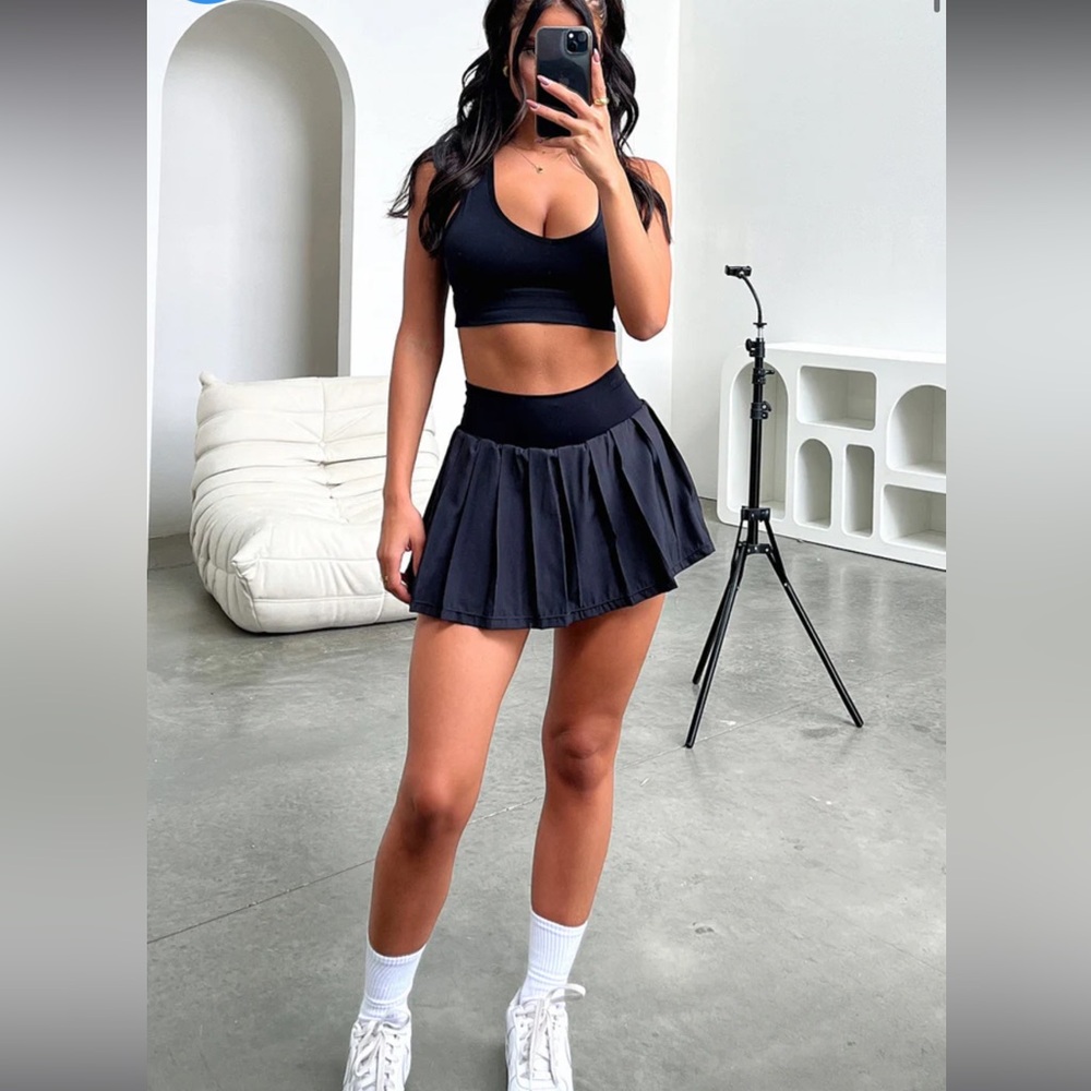 ALANI TENNIS SKORT - BLACK